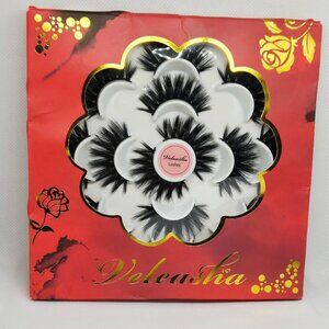 NIB VELEASHA 5D FAUX MINK EYELASHES 7 PAIRS (MULAN)